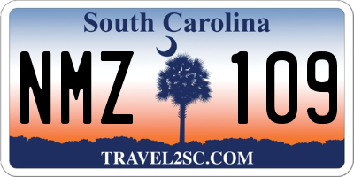 SC license plate NMZ109