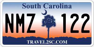 SC license plate NMZ122