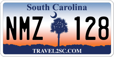 SC license plate NMZ128