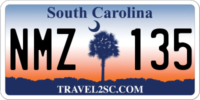 SC license plate NMZ135