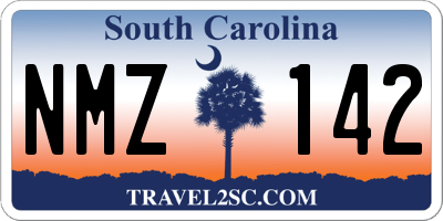 SC license plate NMZ142