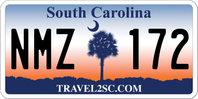 SC license plate NMZ172