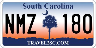 SC license plate NMZ180