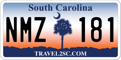 SC license plate NMZ181