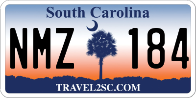 SC license plate NMZ184