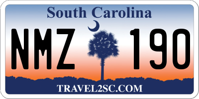SC license plate NMZ190