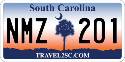 SC license plate NMZ201