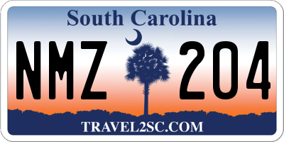 SC license plate NMZ204