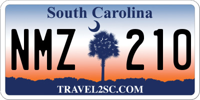 SC license plate NMZ210