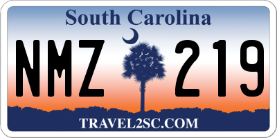 SC license plate NMZ219