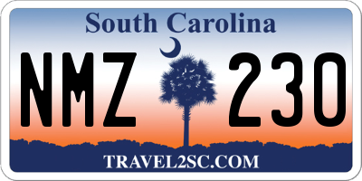 SC license plate NMZ230