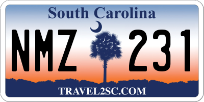 SC license plate NMZ231