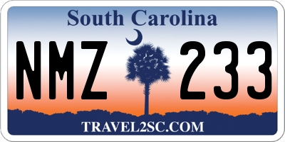 SC license plate NMZ233