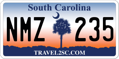 SC license plate NMZ235