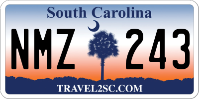 SC license plate NMZ243