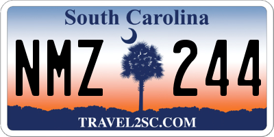 SC license plate NMZ244