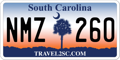 SC license plate NMZ260