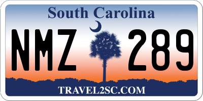 SC license plate NMZ289