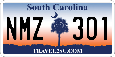 SC license plate NMZ301