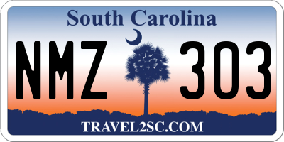 SC license plate NMZ303