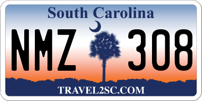SC license plate NMZ308