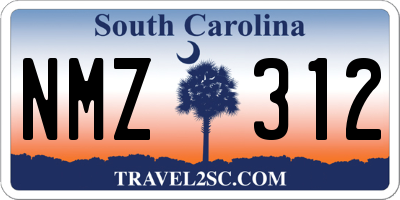 SC license plate NMZ312