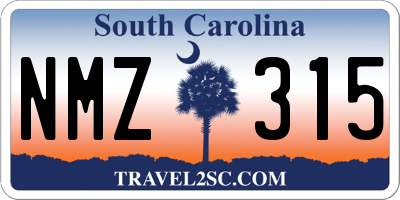 SC license plate NMZ315