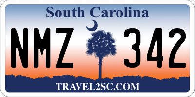 SC license plate NMZ342