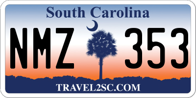 SC license plate NMZ353