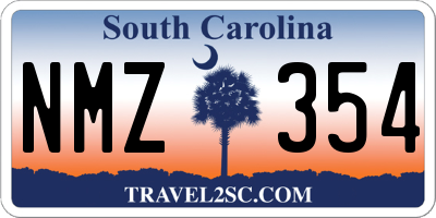 SC license plate NMZ354