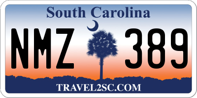 SC license plate NMZ389