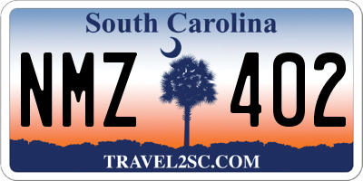SC license plate NMZ402