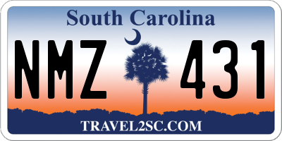 SC license plate NMZ431