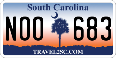 SC license plate NOO683