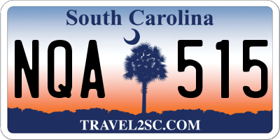 SC license plate NQA515