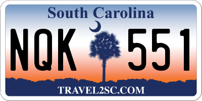 SC license plate NQK551