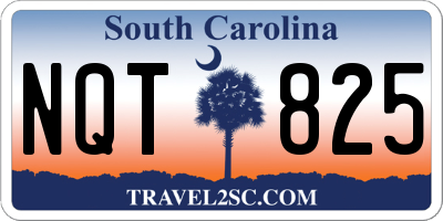 SC license plate NQT825