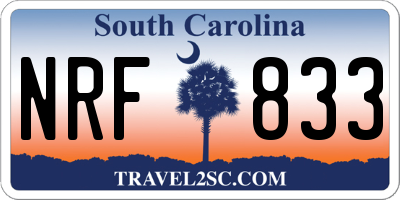 SC license plate NRF833