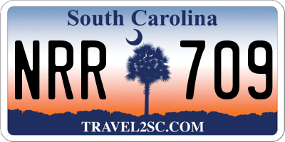 SC license plate NRR709