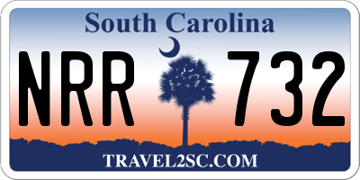 SC license plate NRR732