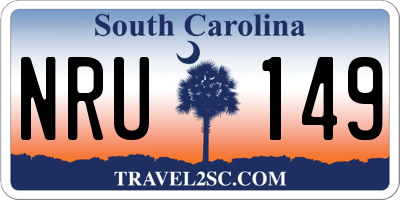 SC license plate NRU149