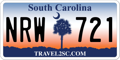 SC license plate NRW721