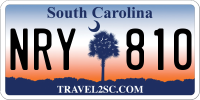 SC license plate NRY810