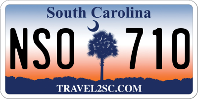 SC license plate NSO710