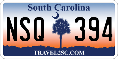 SC license plate NSQ394