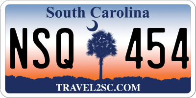 SC license plate NSQ454