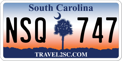 SC license plate NSQ747