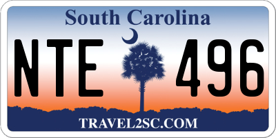 SC license plate NTE496