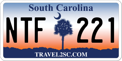 SC license plate NTF221