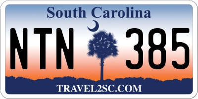 SC license plate NTN385